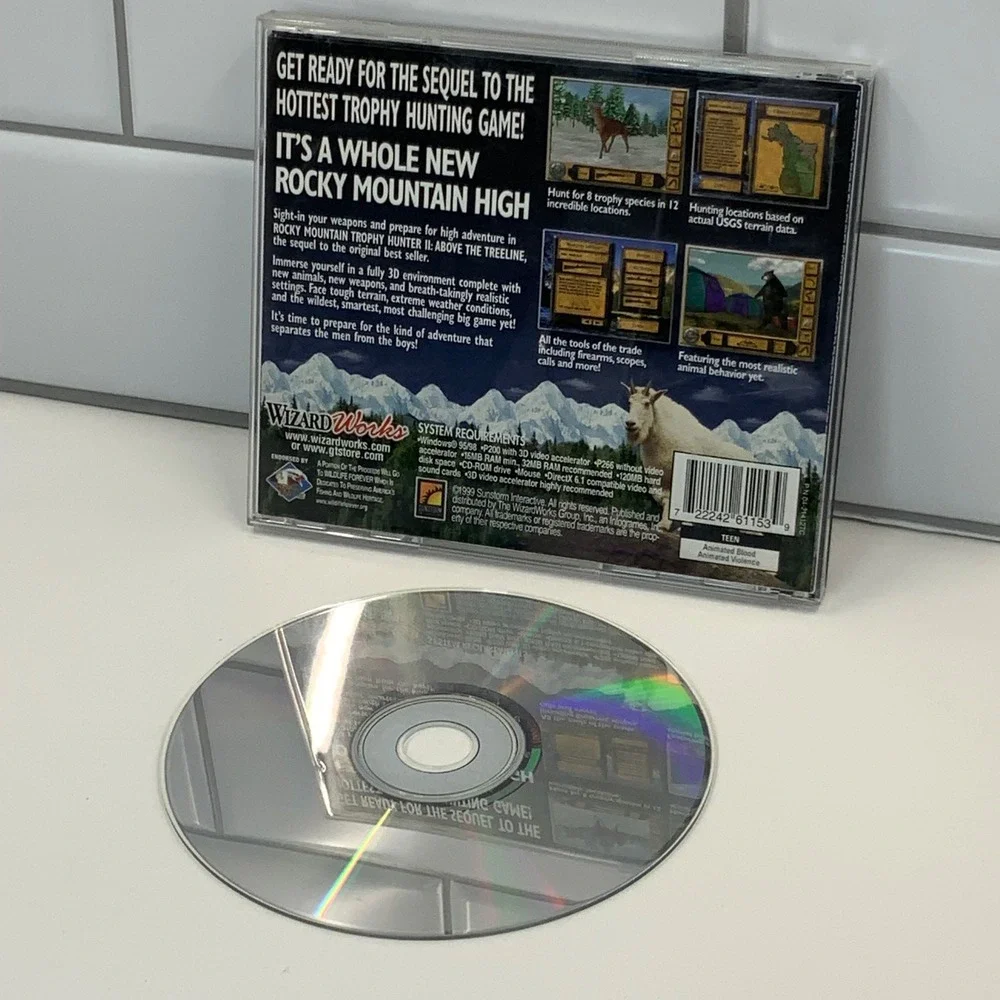 Rocky Mountain Trophy Hunter II Above the Treeline PC Game‎ 1999 WizardWorks
